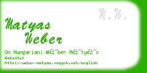 matyas weber business card